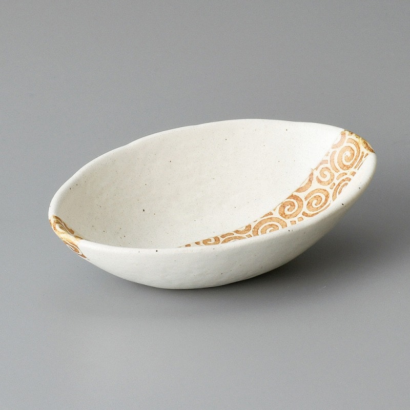 金正陶器 白帯渦舟型小鉢 1個(ご注文単位1個)【直送品】