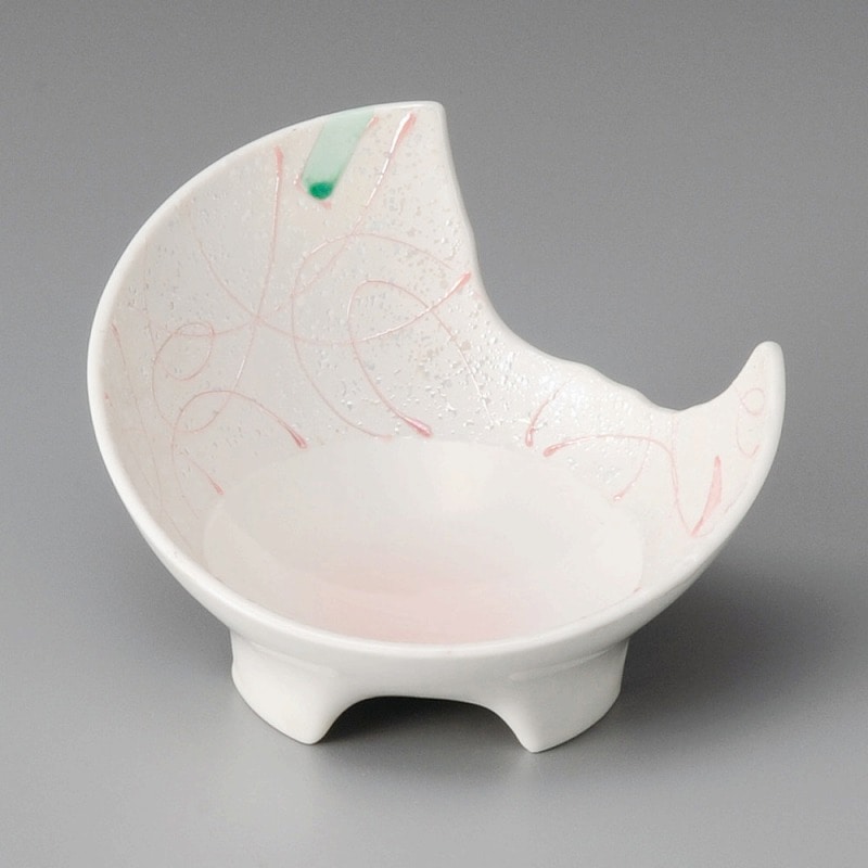 金正陶器 ﾋﾟﾝｸ吹ﾗｽﾀｰ三ｶ月4.5小鉢 1個（ご注文単位1個）【直送品】