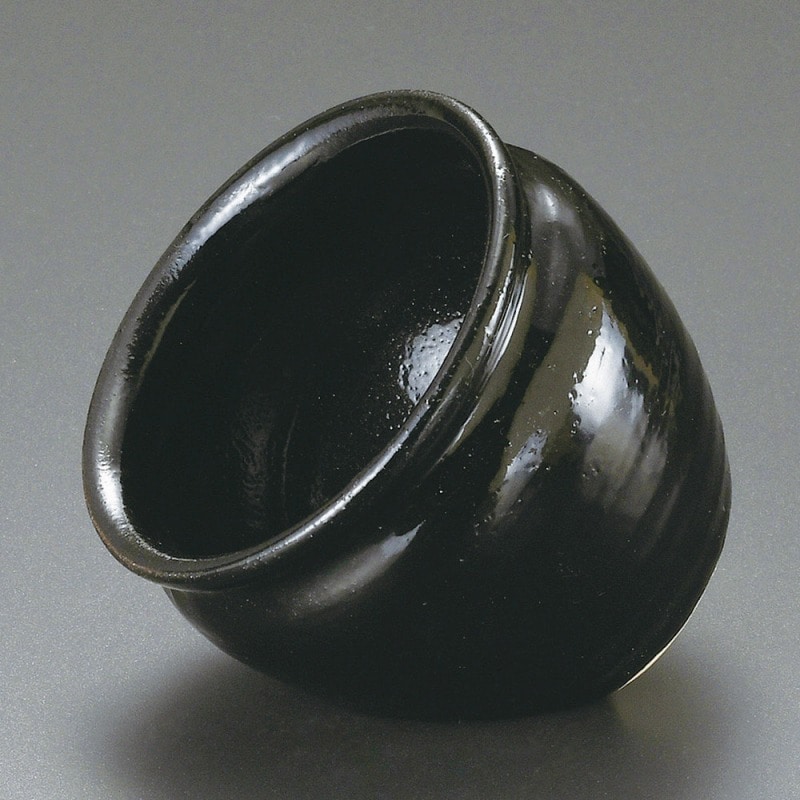 金正陶器 荒土黒釉たこつぼ 1個（ご注文単位1個）【直送品】