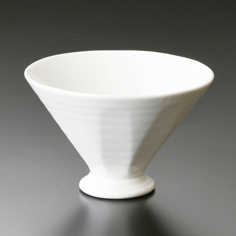 金正陶器 白釉 4.0高台デザート鉢 1個(ご注文単位1個)【直送品】