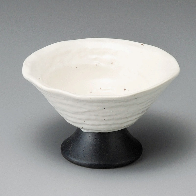 金正陶器 白釉黒浜高台小鉢 1個(ご注文単位1個)【直送品】