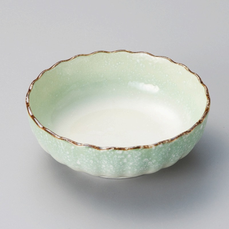 金正陶器 小雪緑菊型4.0鉢 1個(ご注文単位1個)【直送品】