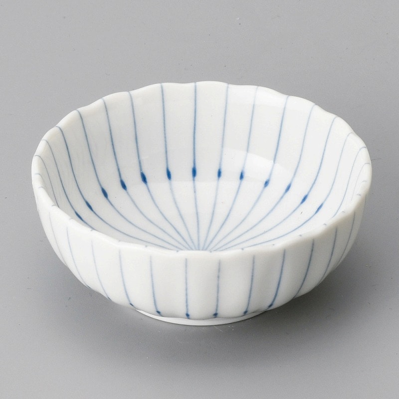 金正陶器 ピンストライプ菊型3.5鉢 1個(ご注文単位1個)【直送品】