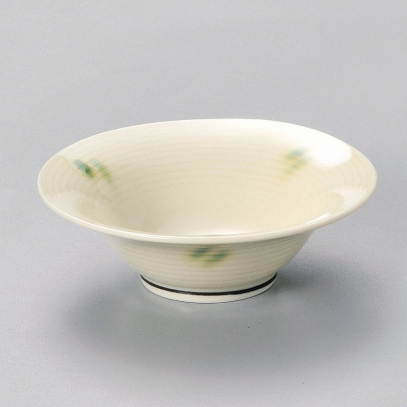 金正陶器 黄釉織部流し反り渦丸鉢(小) 1個(ご注文単位1個)【直送品】