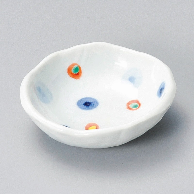 金正陶器 上絵水玉豆皿 1個(ご注文単位1個)【直送品】