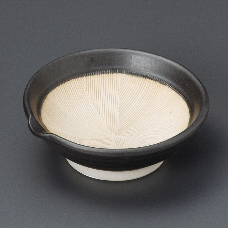 金正陶器 黒マット3.2スリ平小鉢 1個(ご注文単位1個)【直送品】