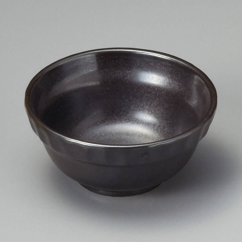 金正陶器 黒結晶しのぎ3.0小鉢 1個(ご注文単位1個)【直送品】