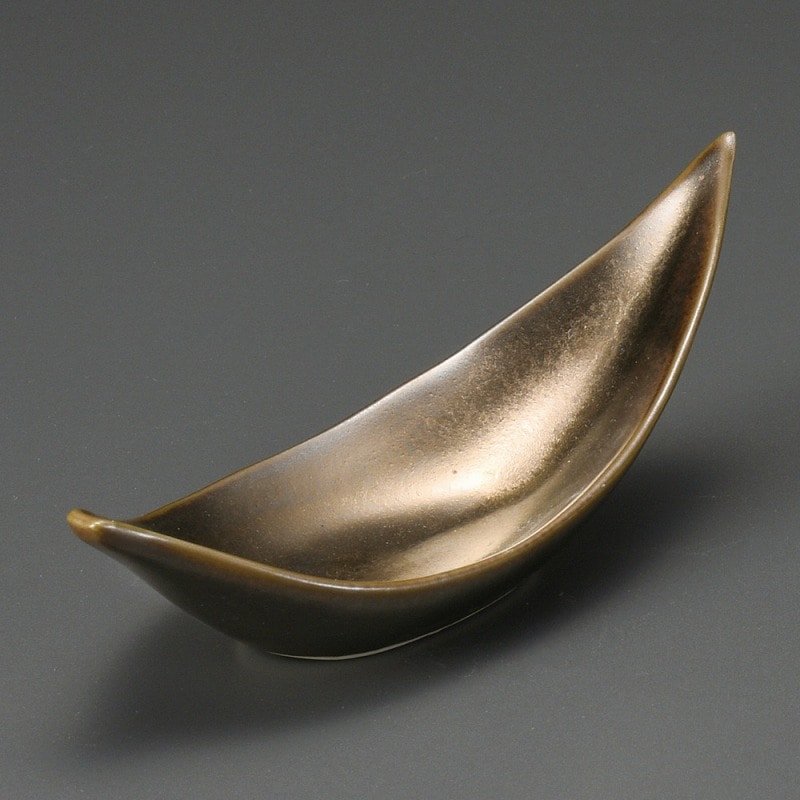 金正陶器 金結晶笹型珍味 1個(ご注文単位1個)【直送品】