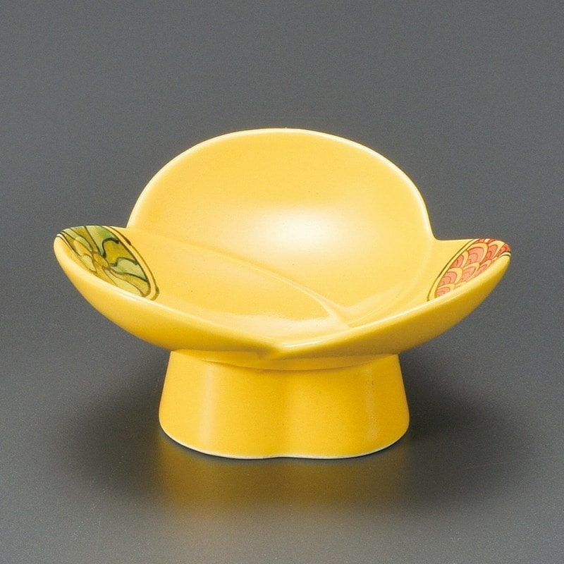 金正陶器 黄釉丸紋三つ葉小付 1個(ご注文単位1個)【直送品】