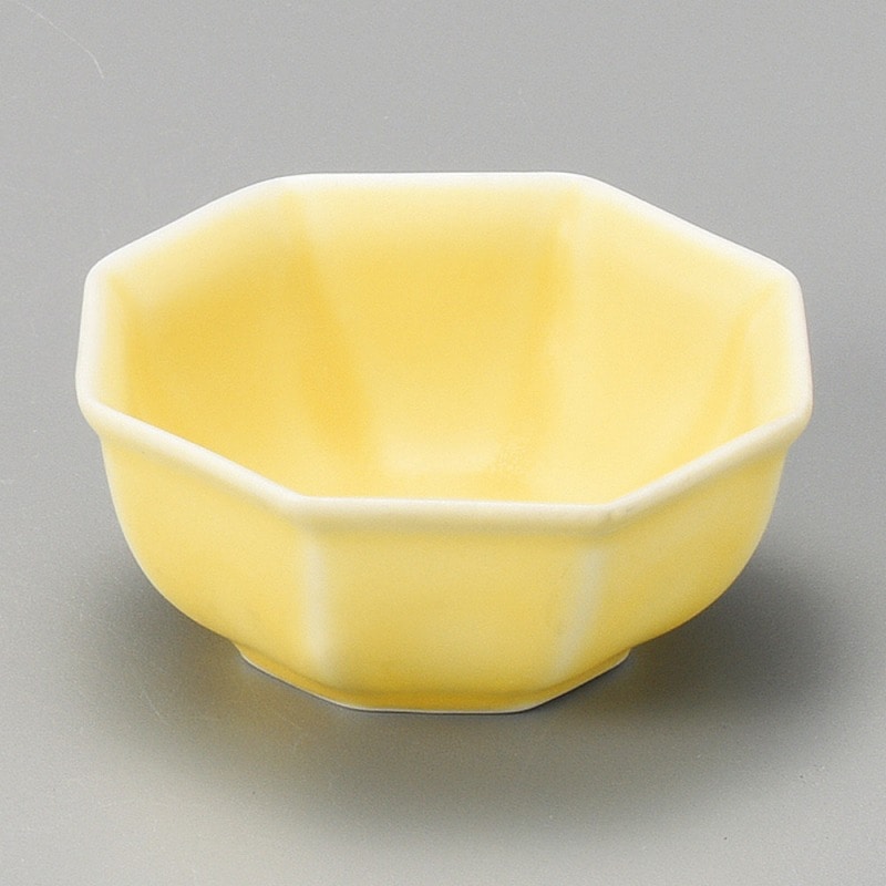 金正陶器 八角鉢 黄小鉢 1個（ご注文単位1個）【直送品】