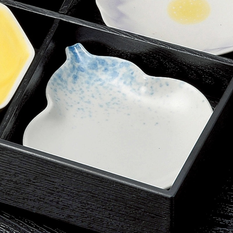 金正陶器 マット吹墨瓢形4.0皿 1個(ご注文単位1個)【直送品】