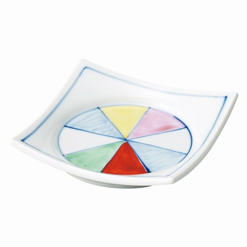 金正陶器 絵変わり四方皿 1個(ご注文単位1個)【直送品】