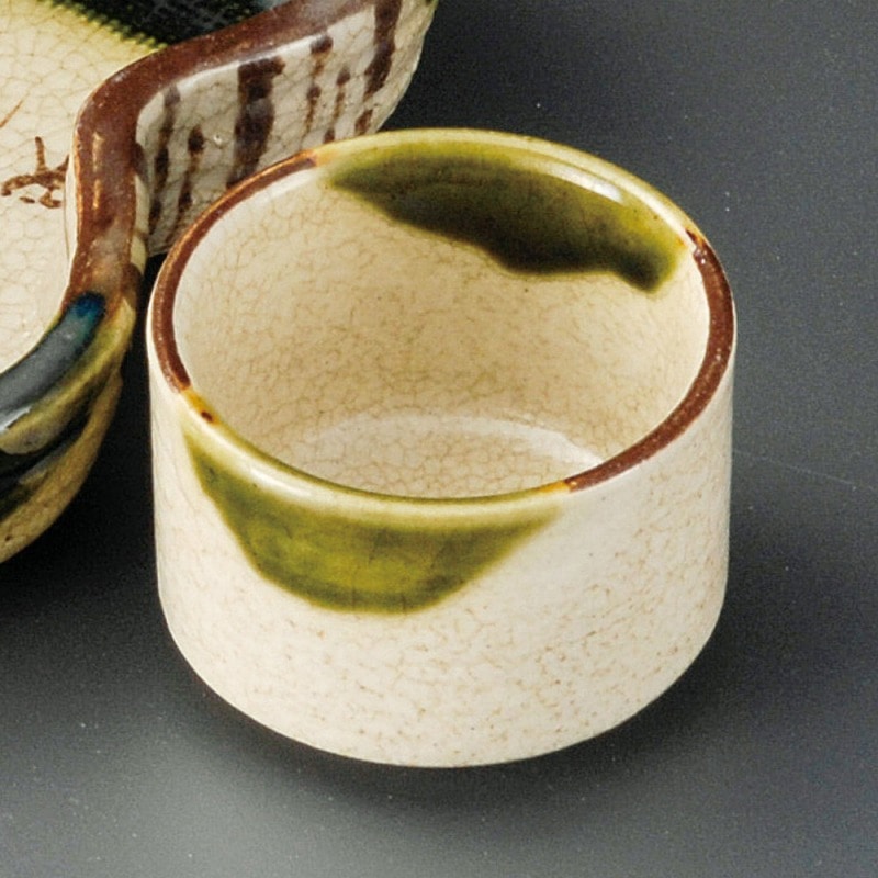 金正陶器 織部丸千代口(手造り) 1個(ご注文単位1個)【直送品】