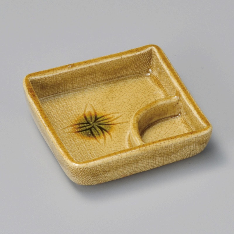 金正陶器 黄瀬戸仕切鉢(手造り) 1個(ご注文単位1個)【直送品】