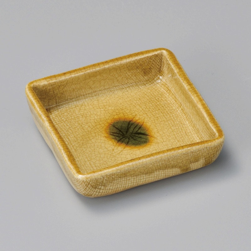 金正陶器 黄瀬戸角鉢(手造り) 1個(ご注文単位1個)【直送品】