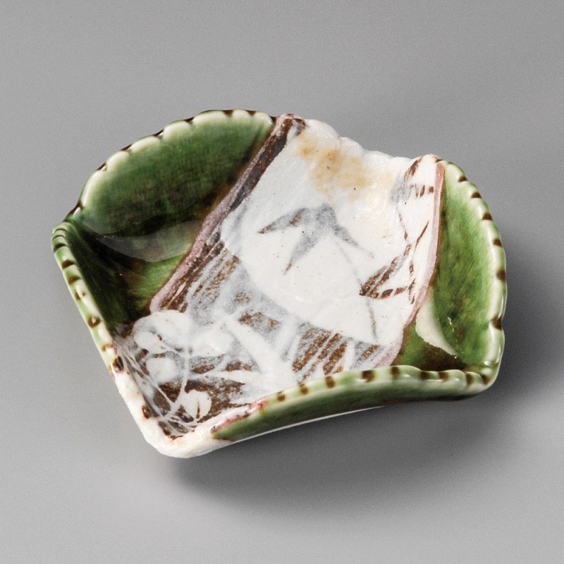 金正陶器 織部山草花角鉢 1個(ご注文単位1個)【直送品】