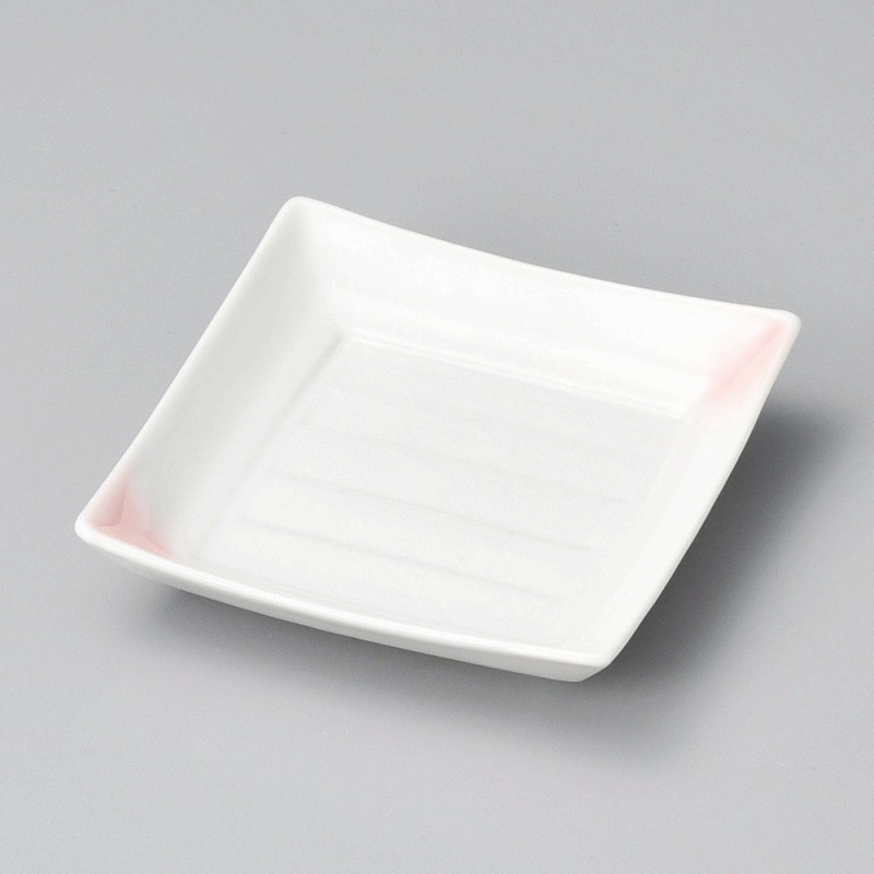 金正陶器 ﾋﾟﾝｸ吹角小皿 1個（ご注文単位1個）【直送品】