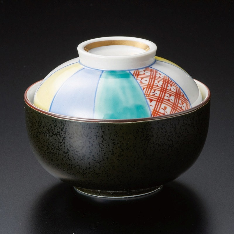 金正陶器 黒結晶紙風船煮物碗 1個(ご注文単位1個)【直送品】