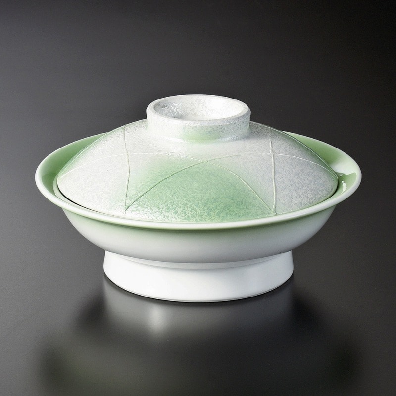 金正陶器 ﾋﾜｸﾞﾘｰﾝﾗｽﾀｰ平蓋向 1個（ご注文単位1個）【直送品】