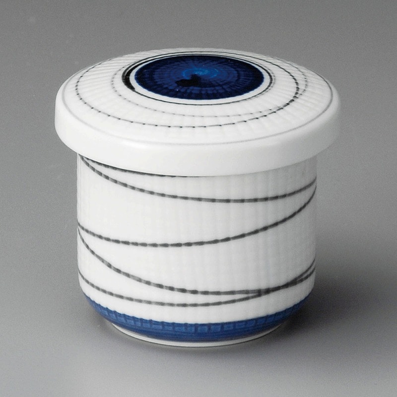 金正陶器 うず潮腰ルリ小むし碗 1個(ご注文単位1個)【直送品】