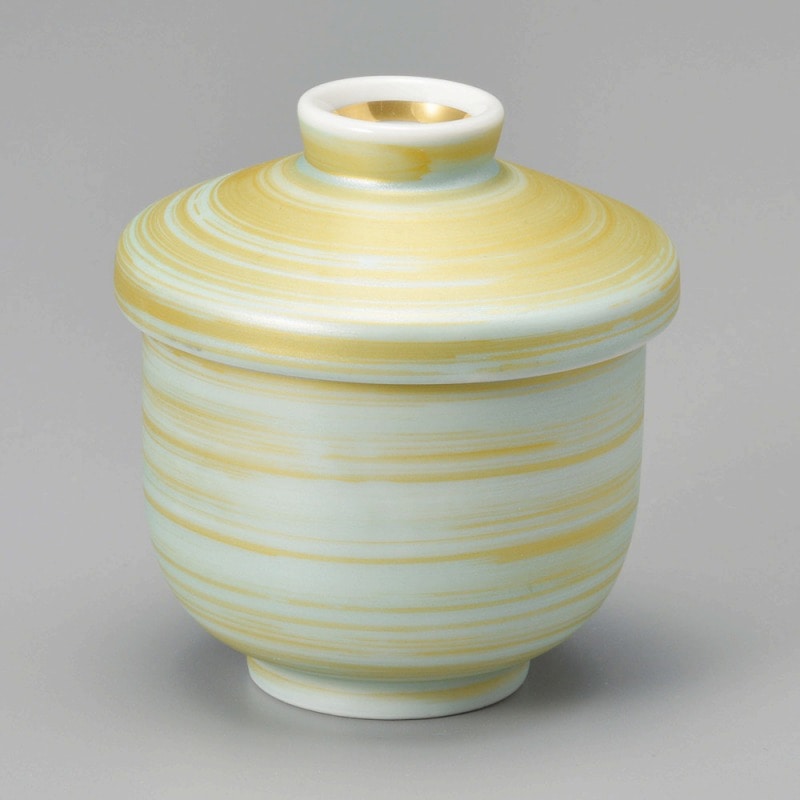 金正陶器 緑巻金彩刷毛むし碗 1個（ご注文単位1個）【直送品】