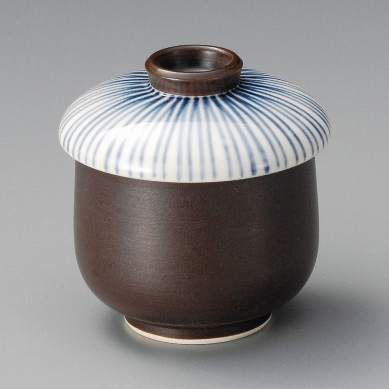 金正陶器 いぶしゴス十草小むし碗 1個(ご注文単位1個)【直送品】