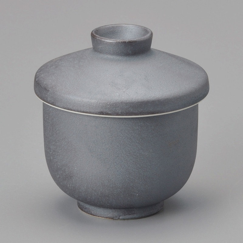 金正陶器 いぶし黒むし碗 1個（ご注文単位1個）【直送品】