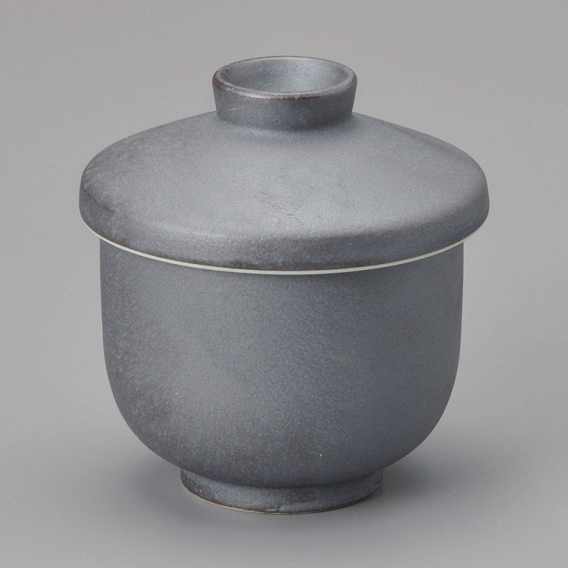 金正陶器 いぶし黒小むし碗 1個（ご注文単位1個）【直送品】