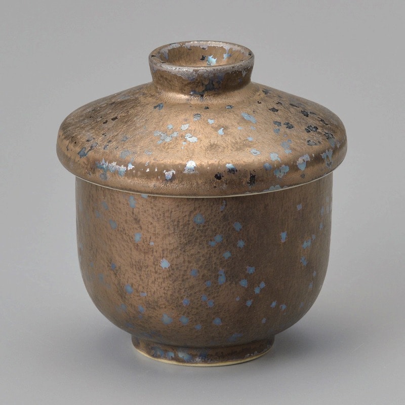 金正陶器 茶金釉小むし碗 1個（ご注文単位1個）【直送品】