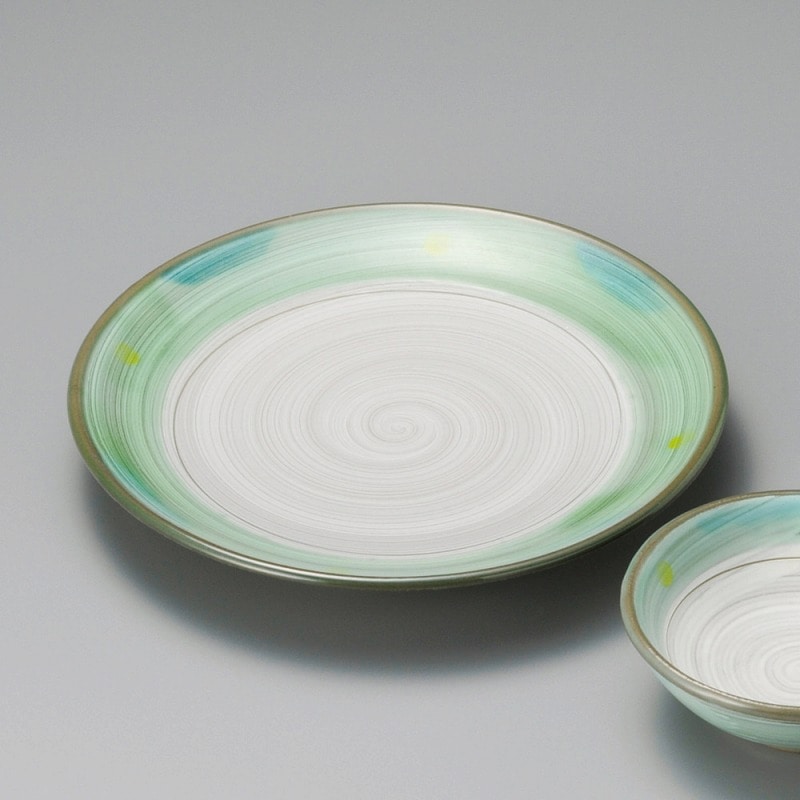 金正陶器 新緑(土物)丸7.0皿 1個（ご注文単位1個）【直送品】