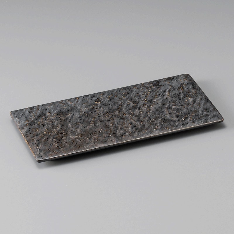 金正陶器 金結晶石肌23.5長角皿 1個（ご注文単位1個）【直送品】