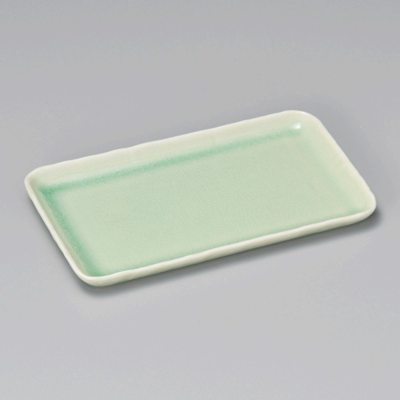 金正陶器 ビードロ灰釉布目7.0長角皿 1個(ご注文単位1個)【直送品】