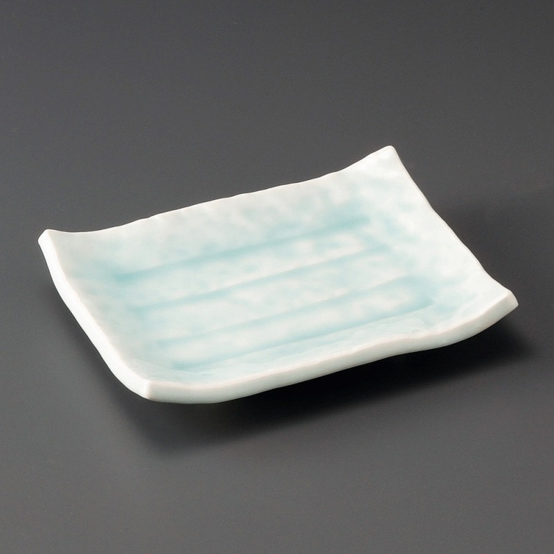 金正陶器 青白磁足付7.0長角皿 1個(ご注文単位1個)【直送品】