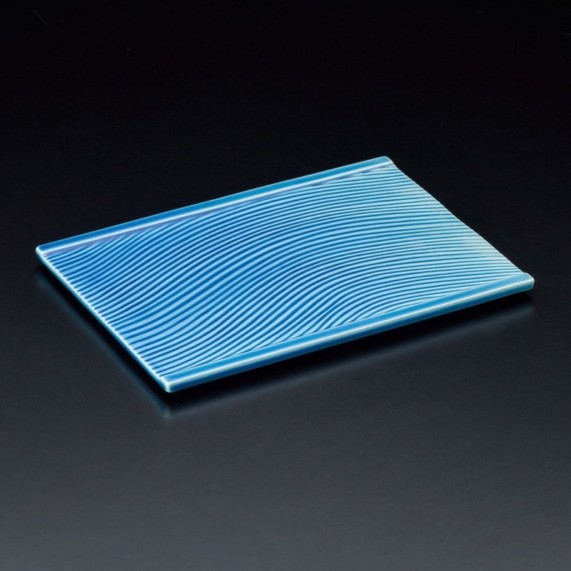 金正陶器 トルコ釉波彫7.0長角皿 1個(ご注文単位1個)【直送品】