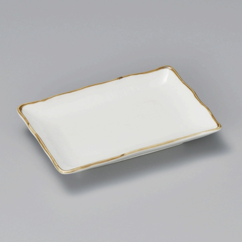 金正陶器 茶渕波渕7.0長角皿 1個(ご注文単位1個)【直送品】