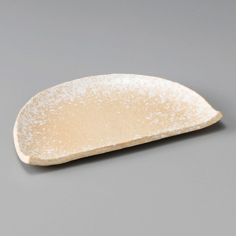 金正陶器 白吹7.0半月皿 1個（ご注文単位1個）【直送品】