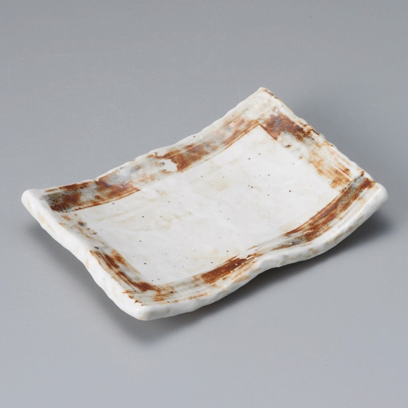 金正陶器 ねずみ志野6.0四ツ足皿 1個(ご注文単位1個)【直送品】