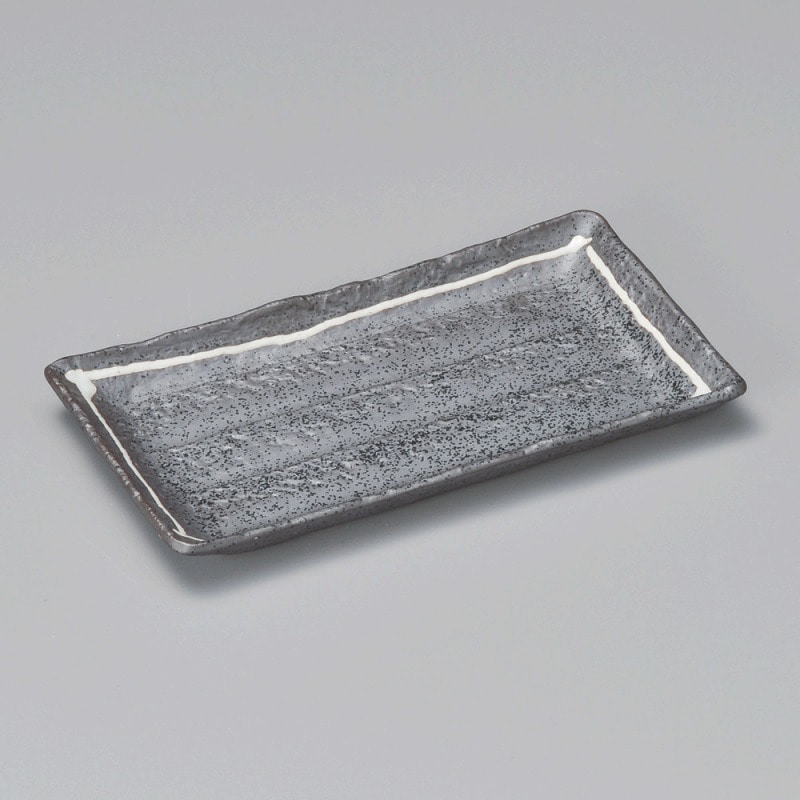 金正陶器 一珍黒結晶焼物皿 1個（ご注文単位1個）【直送品】