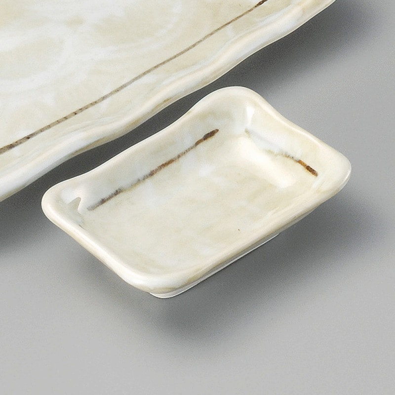 金正陶器 初雪長角小皿 1個(ご注文単位1個)【直送品】