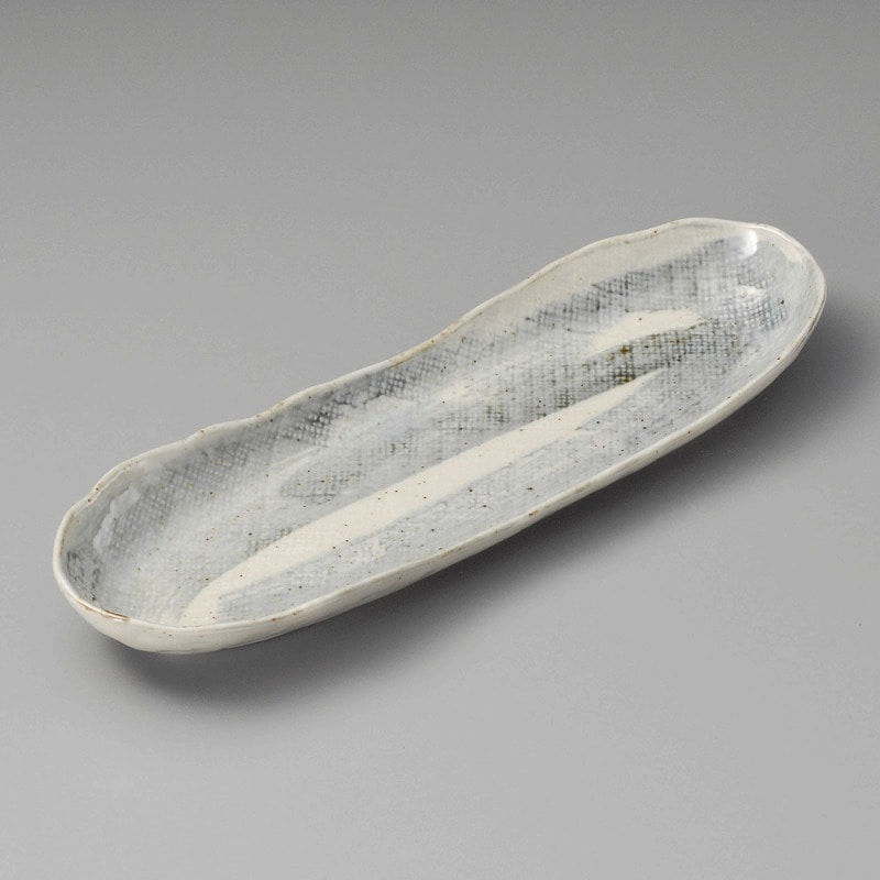 金正陶器 藍染舟型楕円長皿 1個(ご注文単位1個)【直送品】
