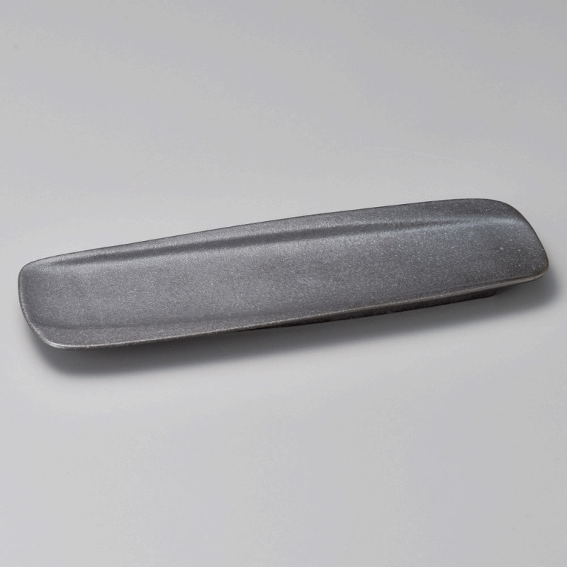 金正陶器 渚 長角皿 黒 1個(ご注文単位1個)【直送品】