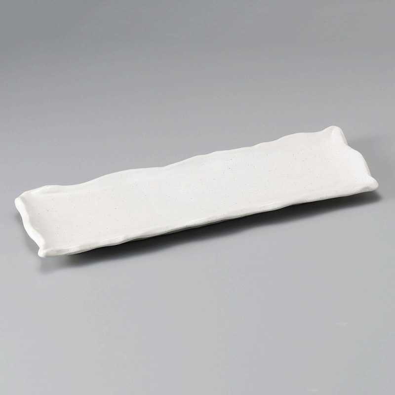金正陶器 粉引けずり長角皿 1個(ご注文単位1個)【直送品】