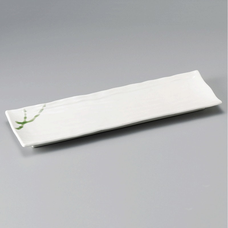 金正陶器 白マット一珍木目長皿 1個(ご注文単位1個)【直送品】