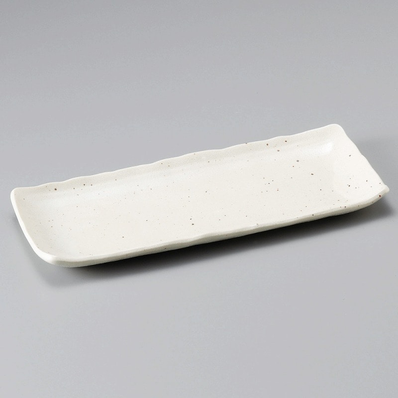 金正陶器 小倉粉引長角皿 1個(ご注文単位1個)【直送品】