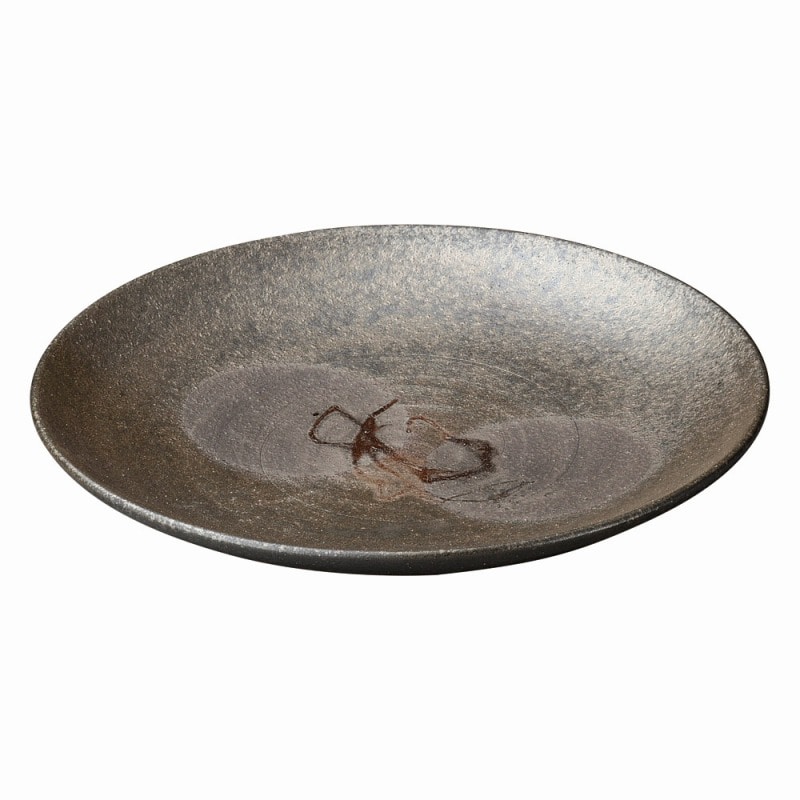 金正陶器 黒窯変11.0ボタモチ丸皿 1個(ご注文単位1個)【直送品】