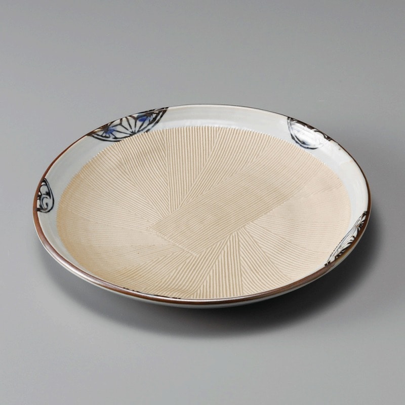 金正陶器 古染七宝丸紋7.0オロシ丸皿 1個(ご注文単位1個)【直送品】