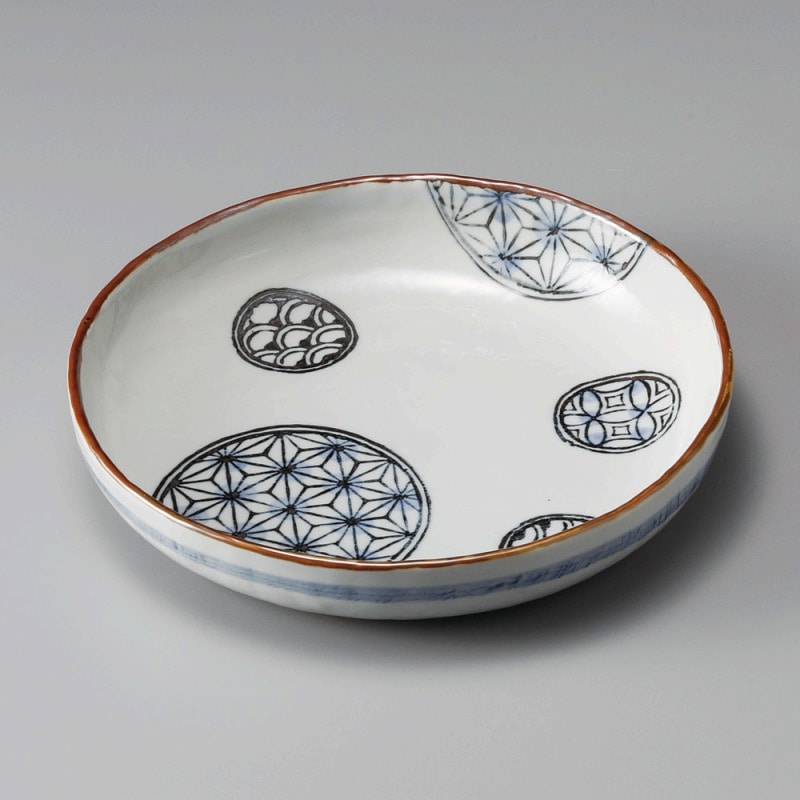 金正陶器 古染七宝丸紋7.0深丸皿 1個(ご注文単位1個)【直送品】