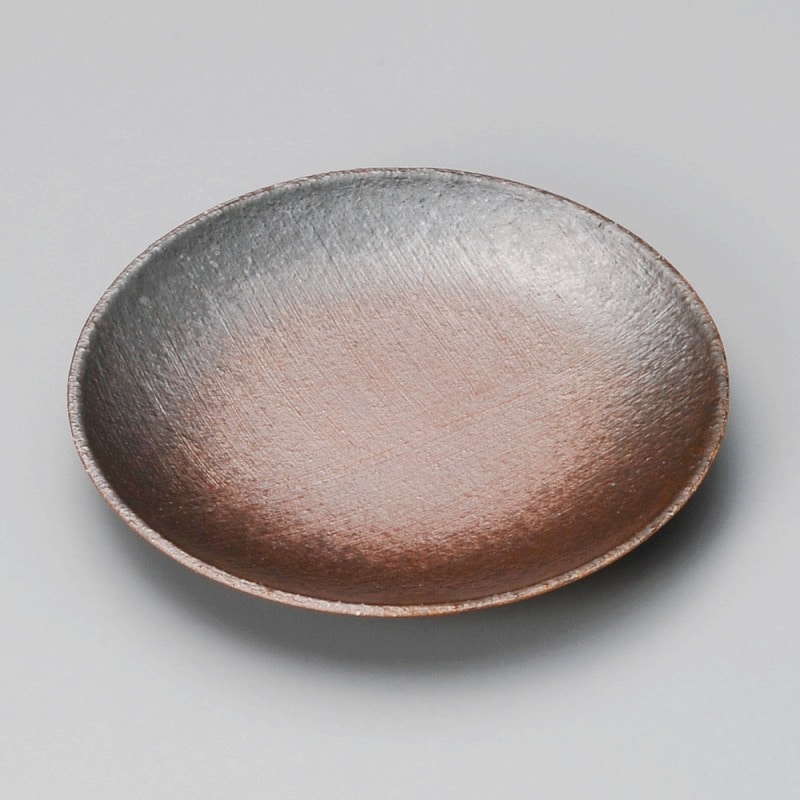 金正陶器 備前くし目4.8皿 1個(ご注文単位1個)【直送品】