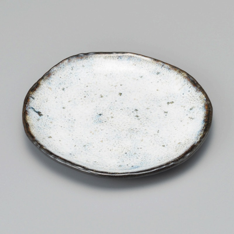 金正陶器 黒雲海5寸丸皿 1個（ご注文単位1個）【直送品】