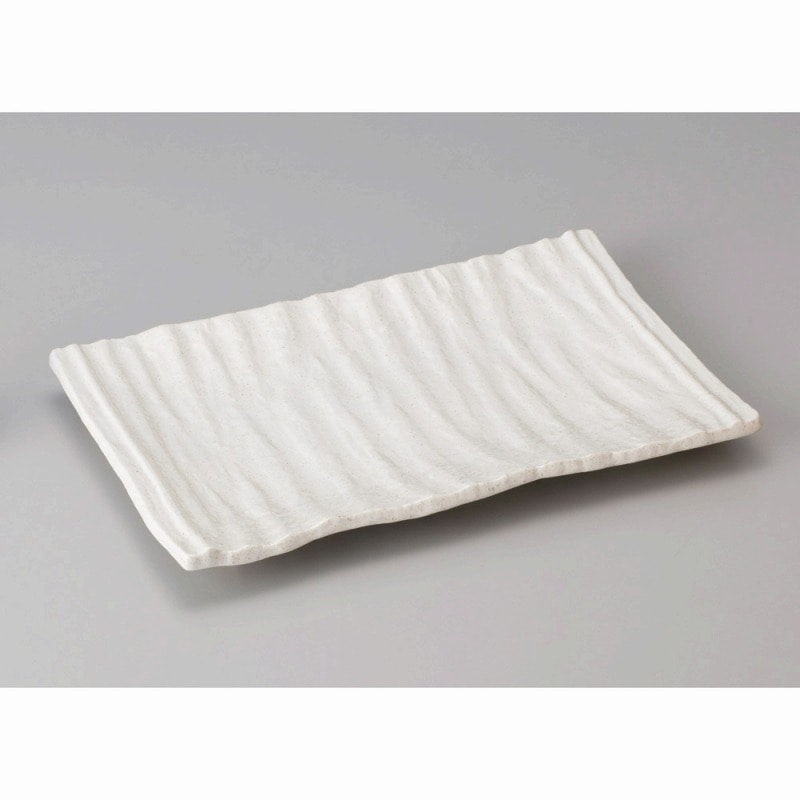 金正陶器 粉引釉長角大皿 1個（ご注文単位1個）【直送品】